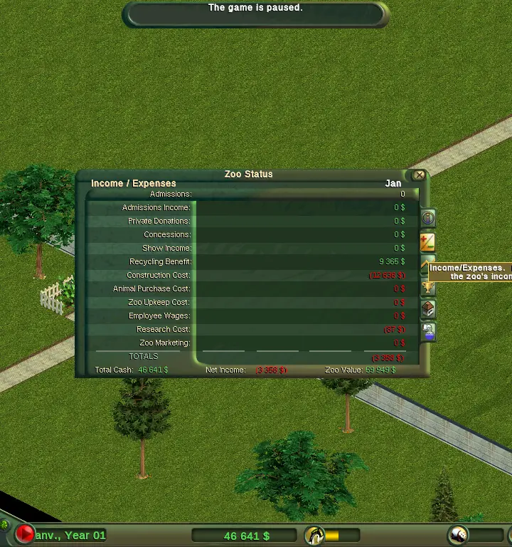 Jeu original: Finances